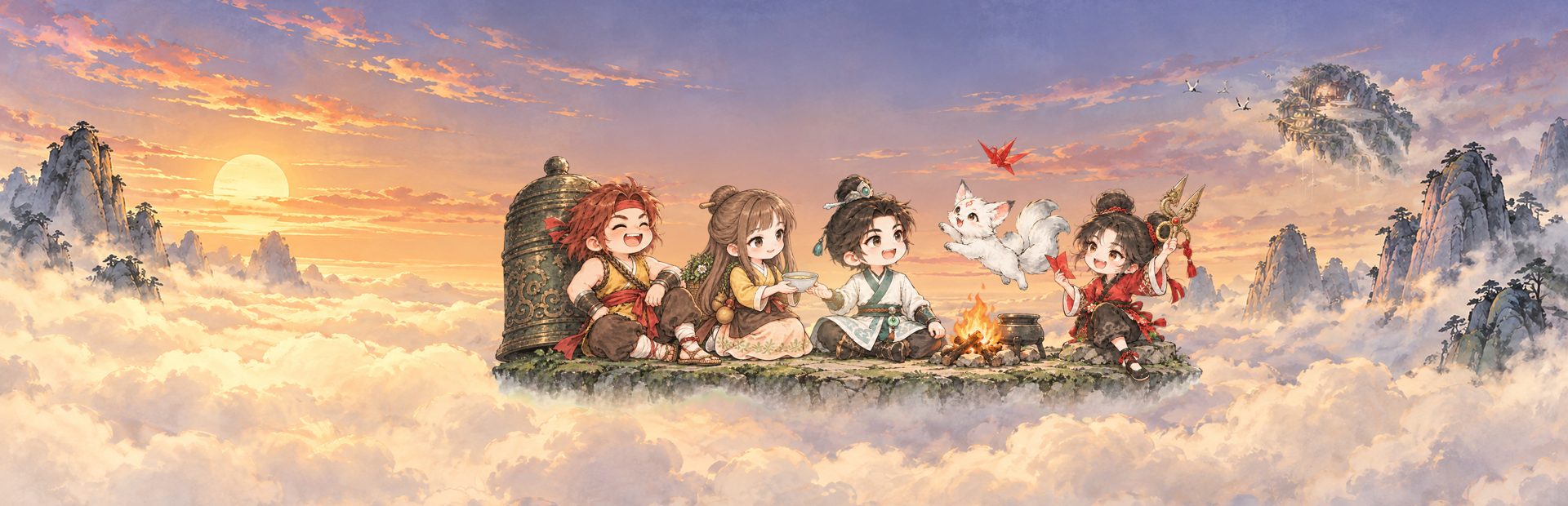 Cultivation idle game key art